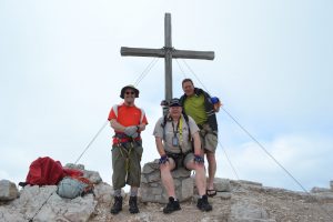 Frog, Pigmy and Harry on the summit of Averau